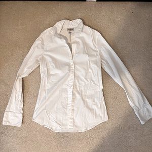 J. Crew White Cotton Button-Down Size XS